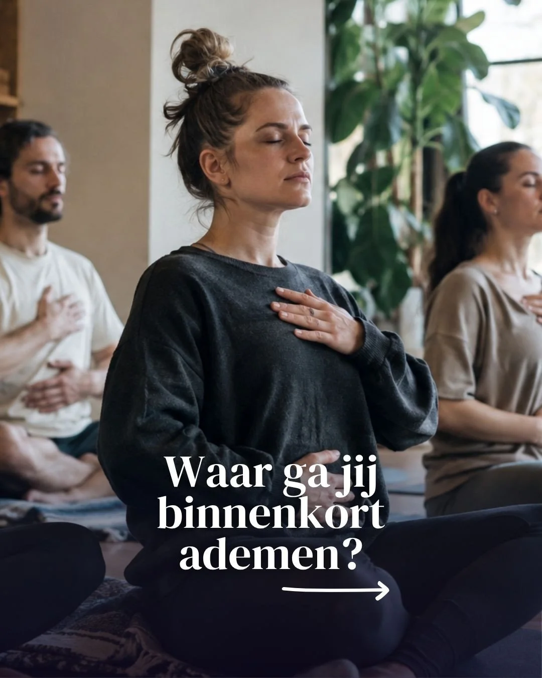 Het grootste probleem met ademwerk is vaak niet het ademwerk zelf, het is het doen. ⁠
⁠
Zelfs ik (en ik ben er toch dag in dag uit mee bezig), moet mezelf eraan blijven herinneren, en mezelf soms wat schoppen onder mijn kont geven, om sessies bij te 