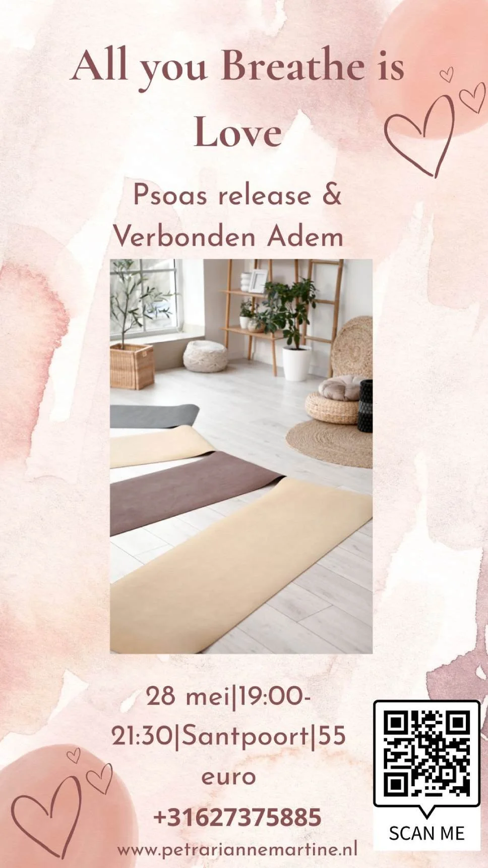 All you breathe is love: Psoas Release &amp; Verbonden Adem, 28 mei in Santpoort Noord