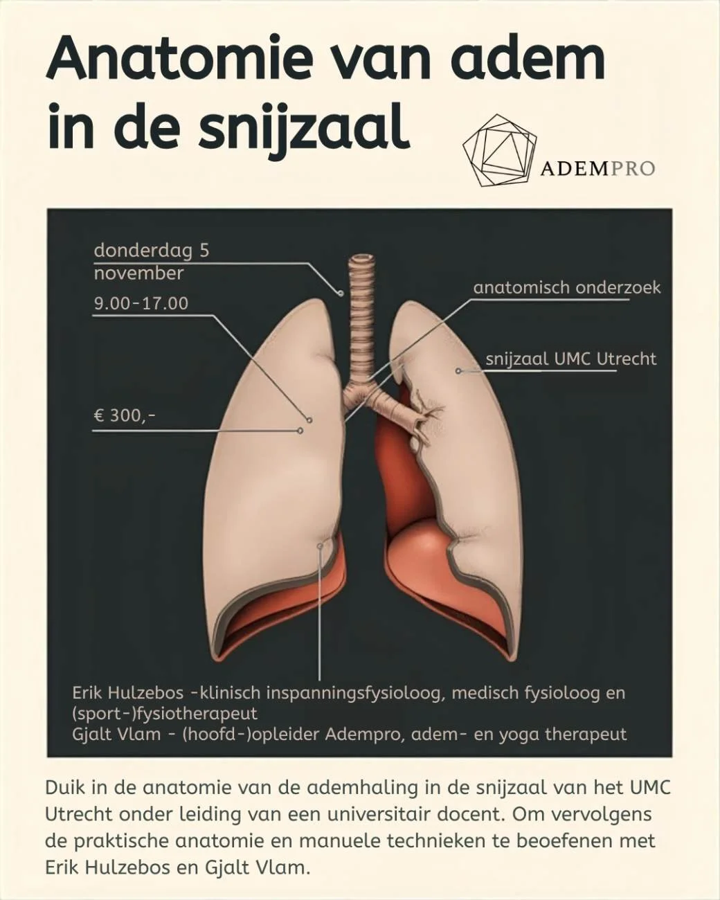 Anatomie in de snijzaal, 5 november in het UMC Utrecht