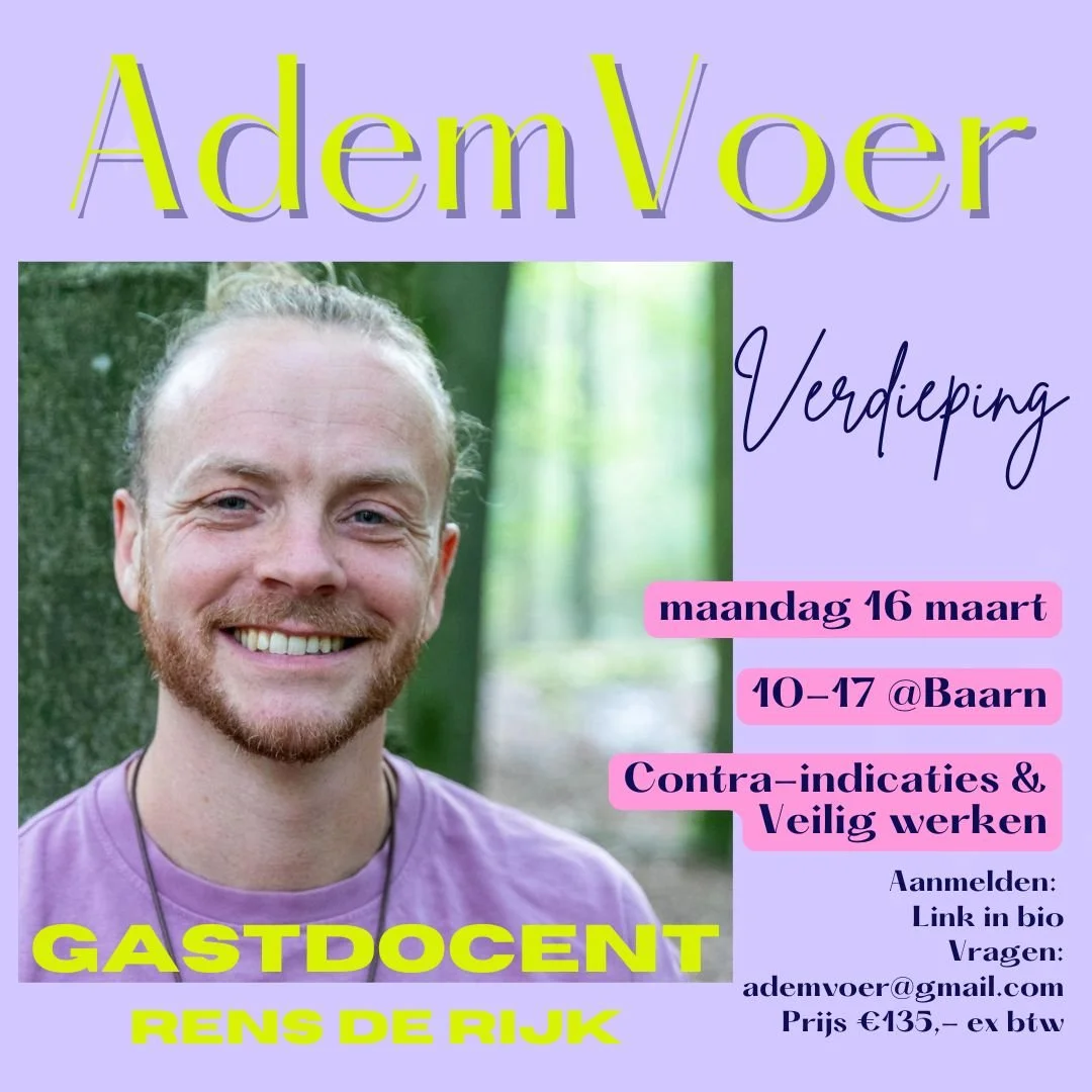 AdemVoer- verdiepingsdag met Rens de Rijk over Contra-indicaties &amp; Veilig werken, 16 maart in Baarn