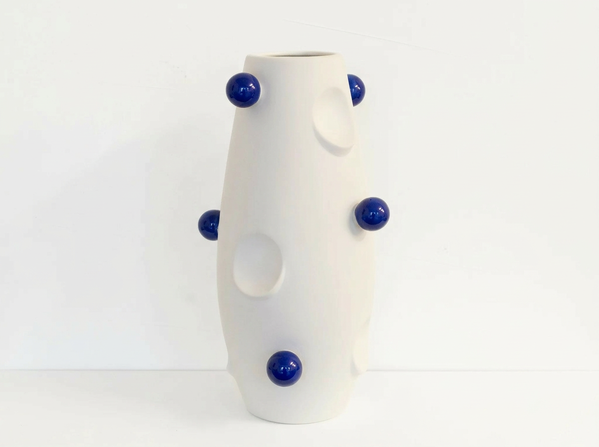 Wazon OKO Cyrk Nude Cobalt