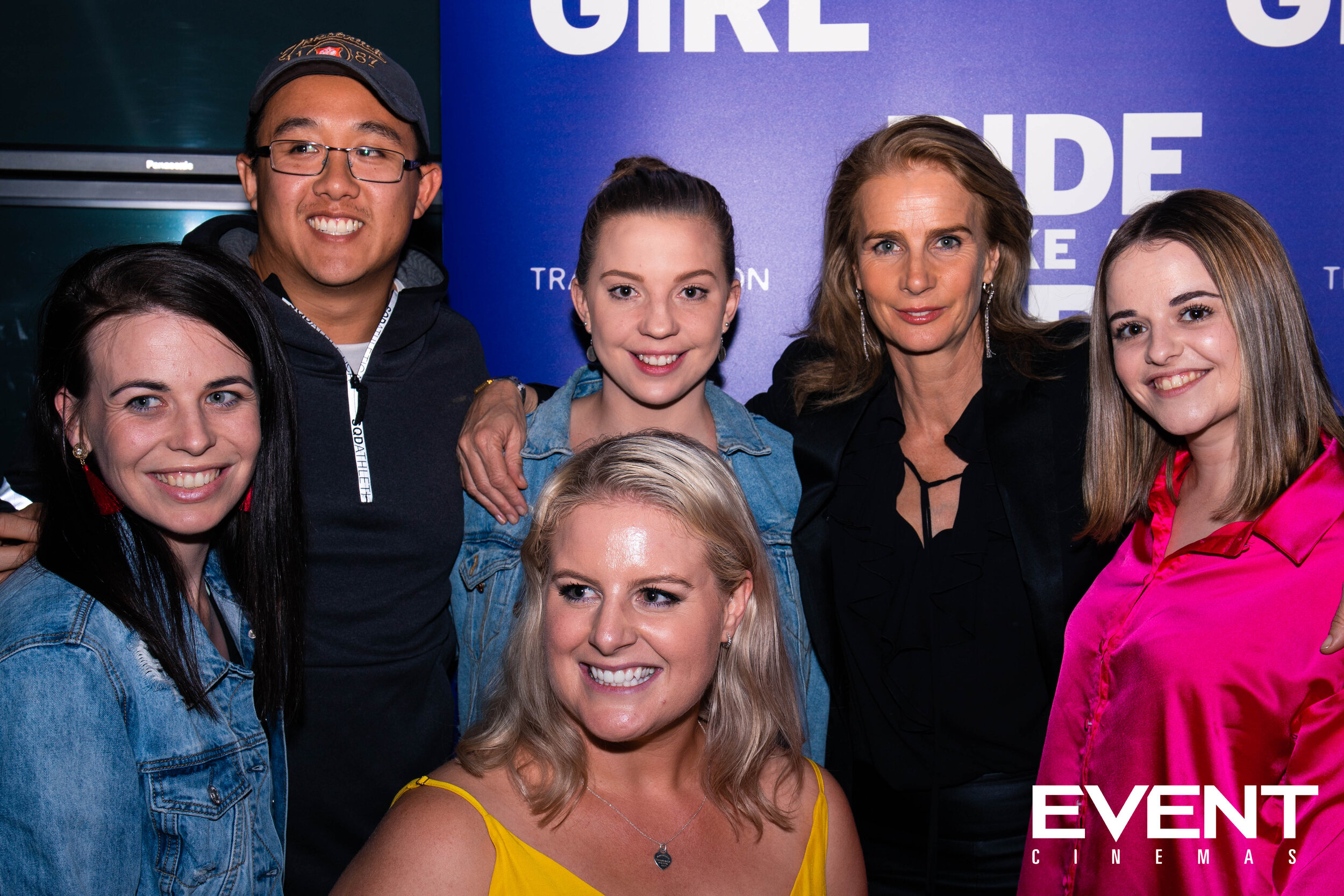 Rachel Griffiths with Townsville Hit FM staff at the Ride Like a Girl Movie Premier