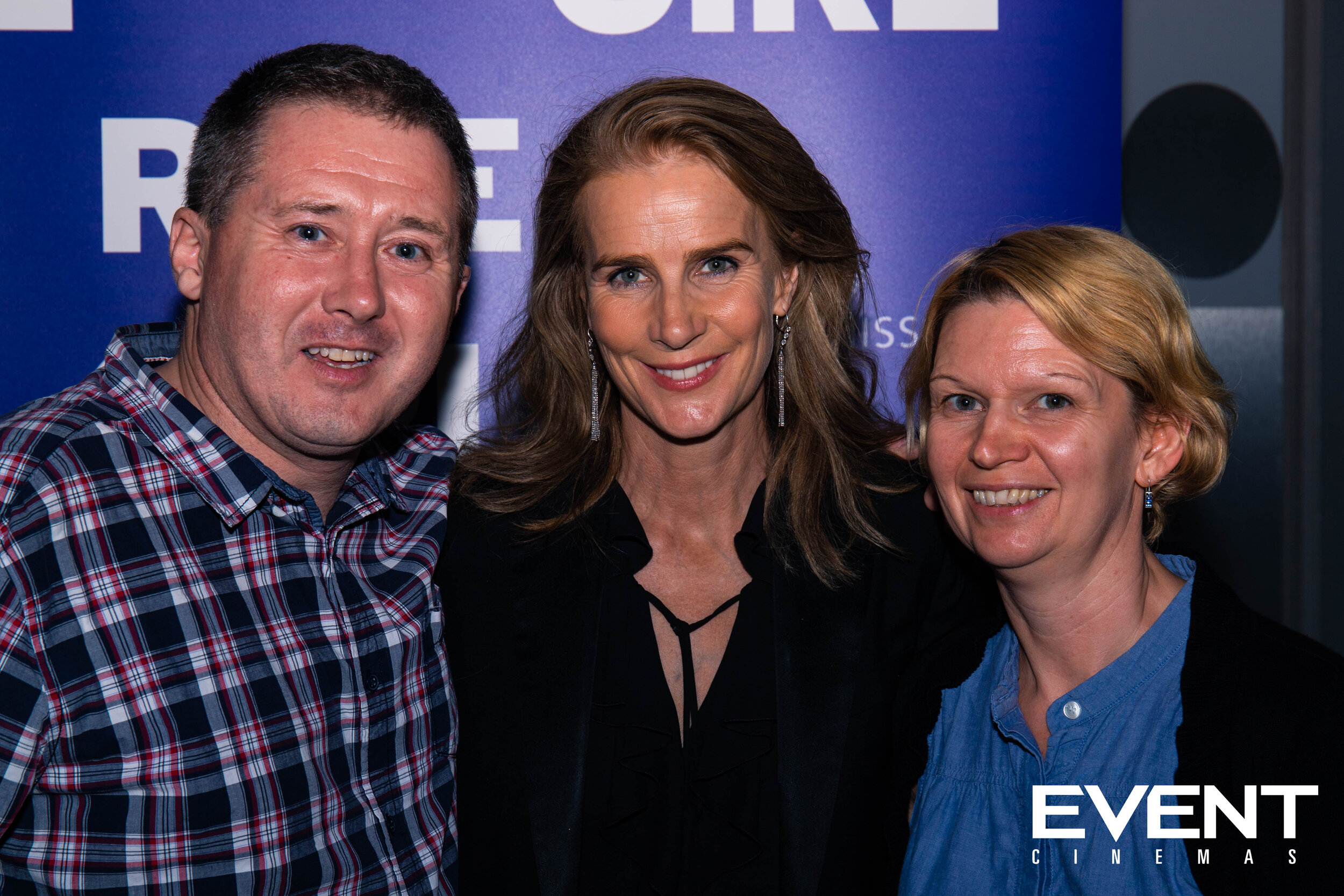 Rachel Griffiths with Townsville locals at the Ride Like a Girl Movie Premier