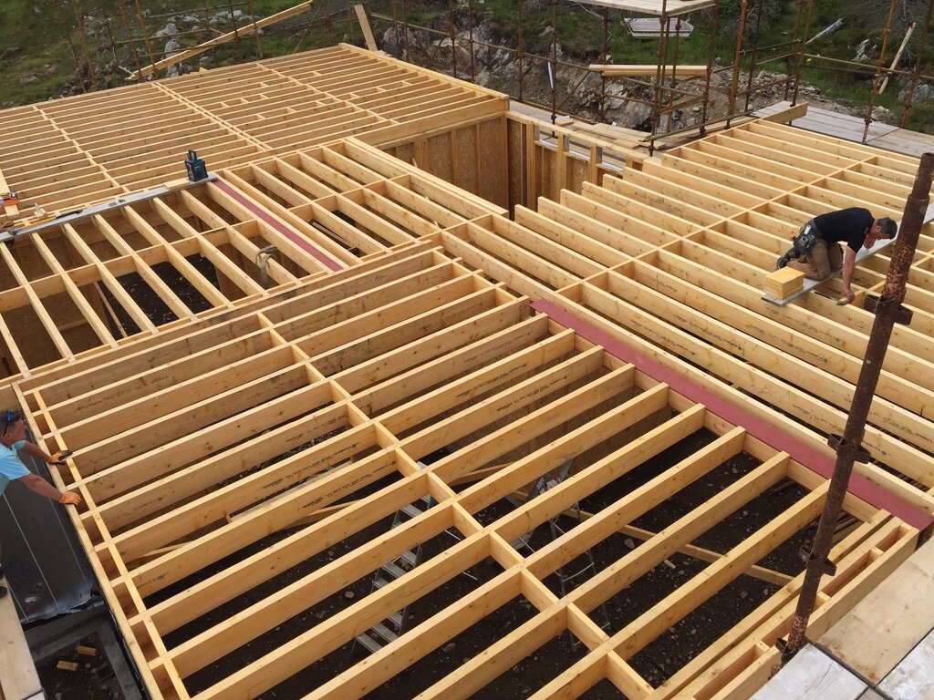 Timber frame for new house build in Tomatin