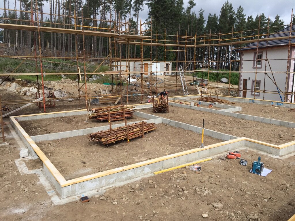 Foundations laid for large home in Tomatin