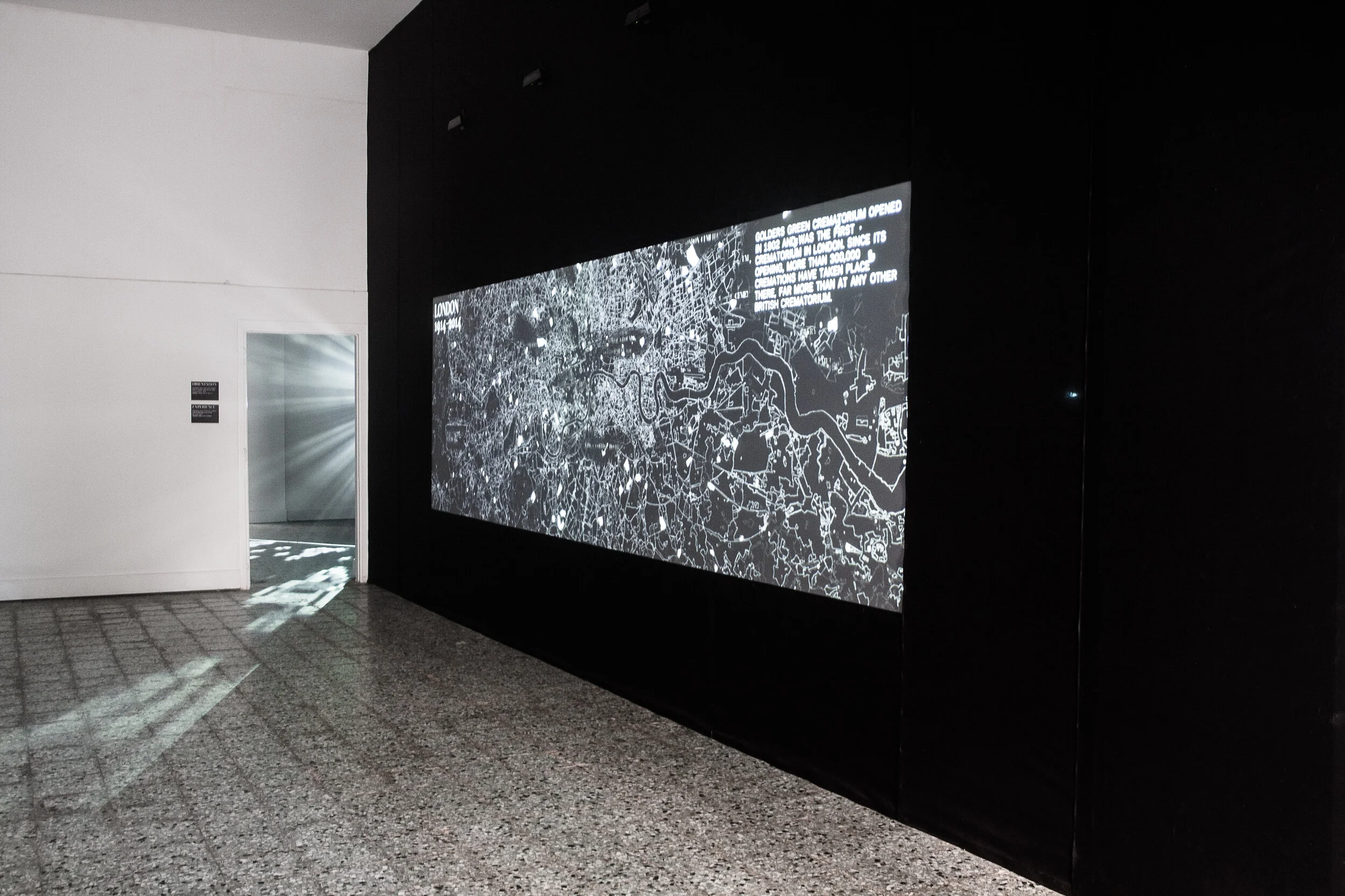 The interactive map highlighting places related to death and dying in London.