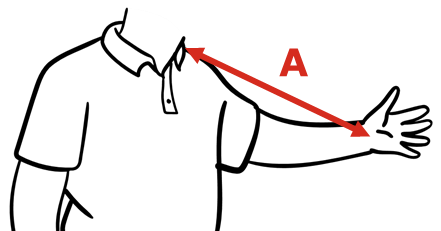 length shoulder to wrist