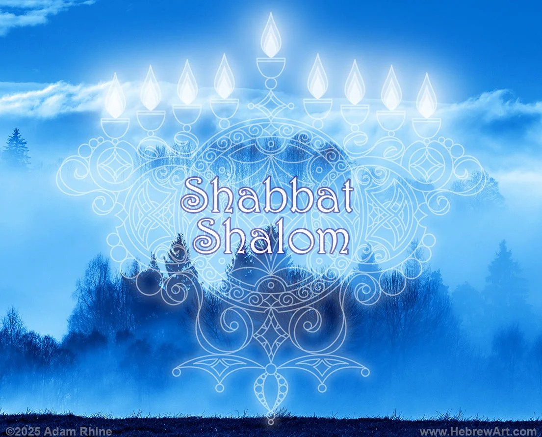 Shabbat Shalom with the Misty Menorah