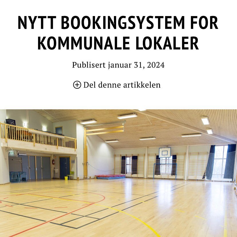 NYTT BOOKINGSYSTEM FOR &Aring; RESERVERE KOMMUNALE LOKALER! 👌👌

Fra februar 2024 kan man bestille lokaler i et nytt og enklere system. Det nye systemet gj&oslash;r det enklere &aring; reservere ledige lokaler og frigj&oslash;re timer som ikke skal 