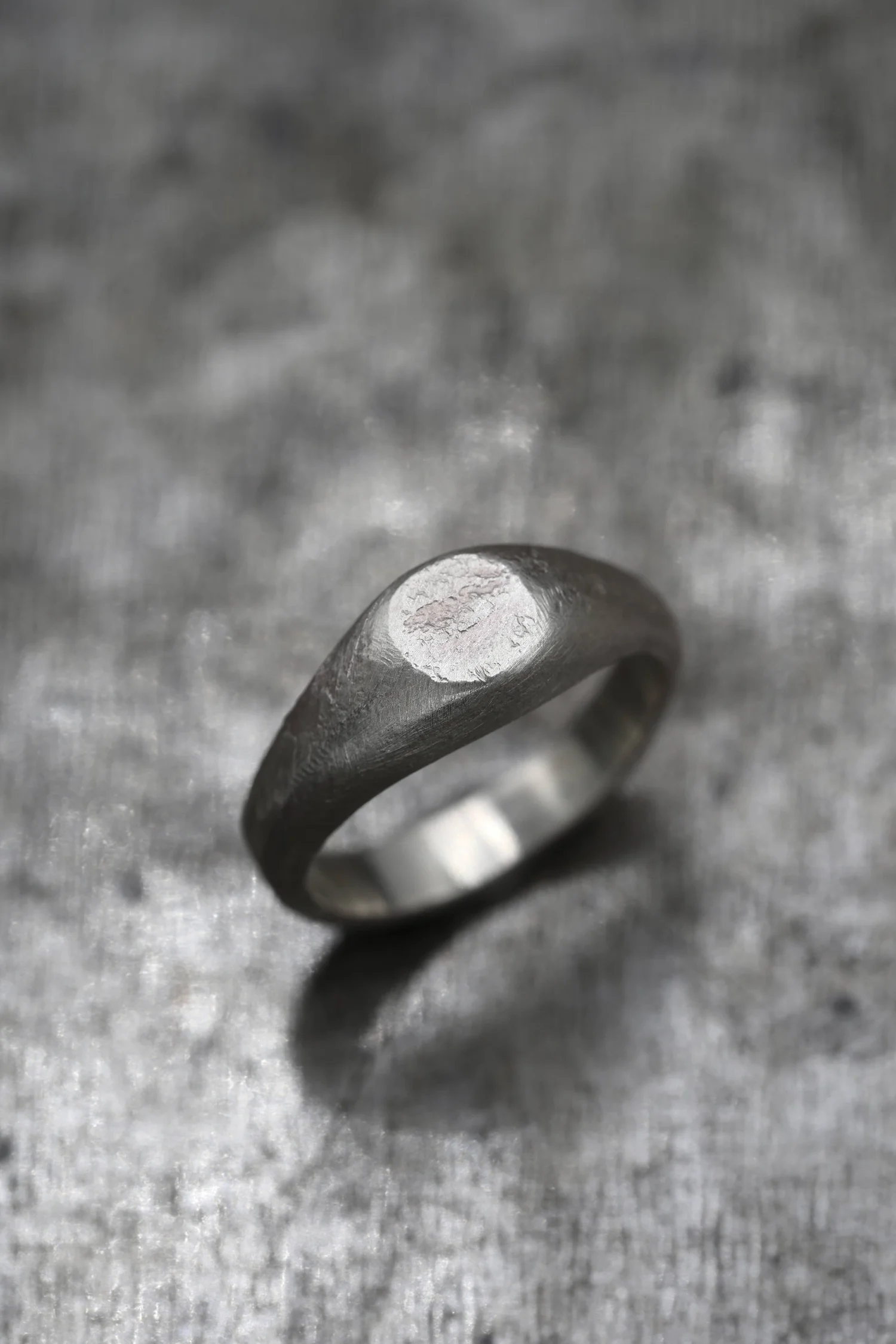 Sandcast Signet Ring Slow Ethical Jewellery — Musa Mundi