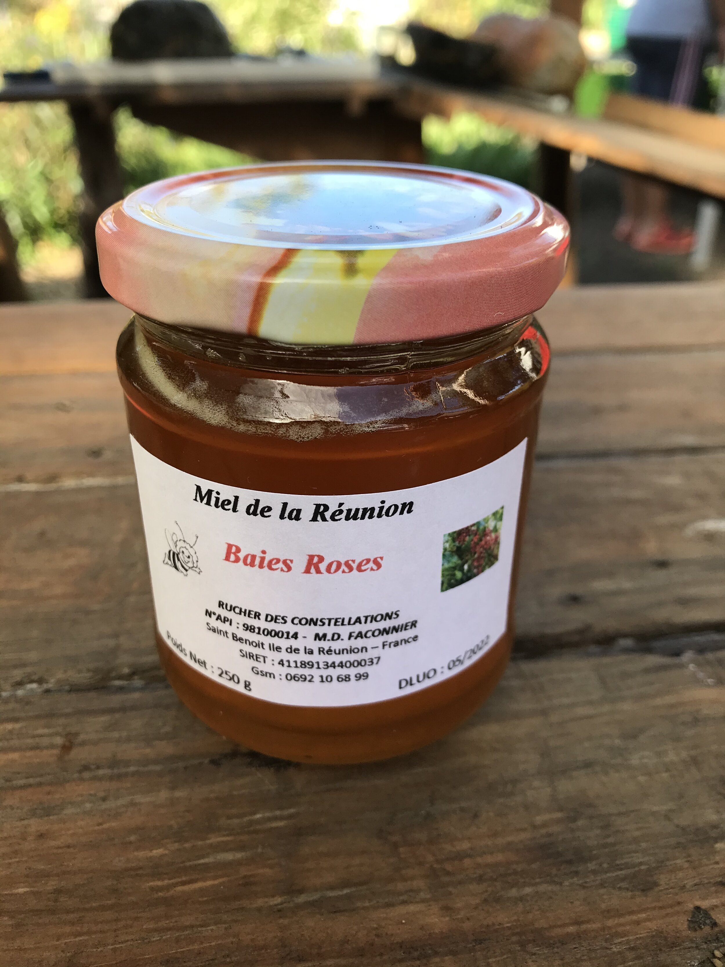 miel baies roses, 250g, 7 €