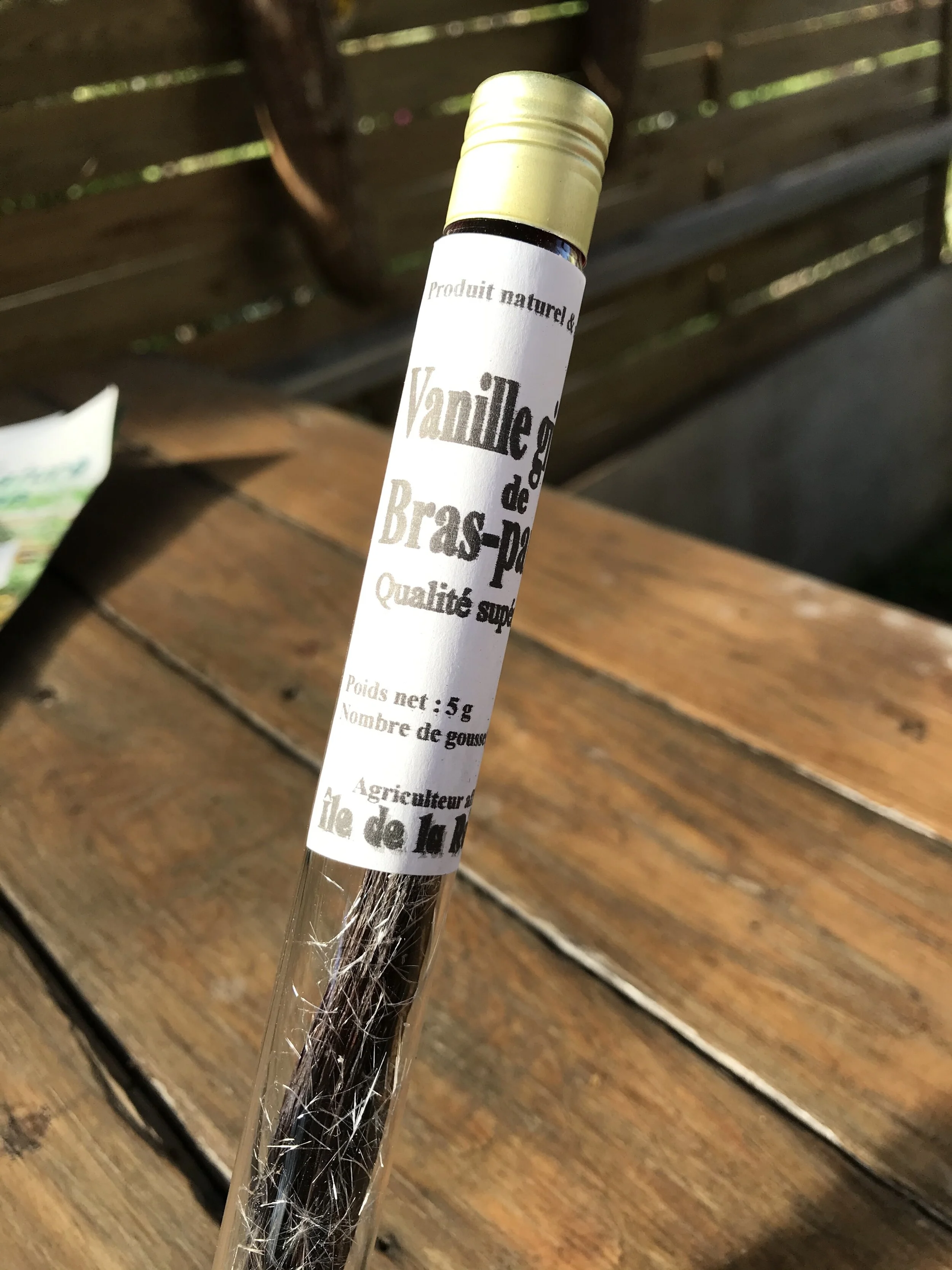 vanille 5g, 5€ / givrée 8€