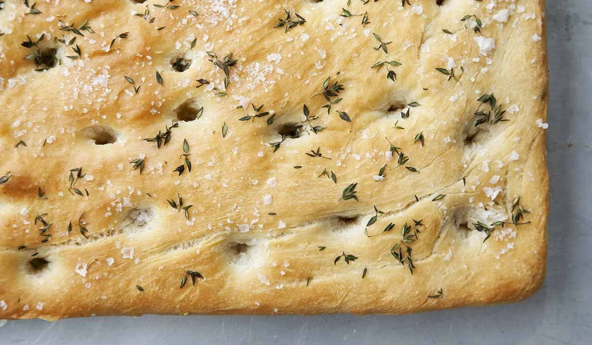 focaccia aux oignons verts
