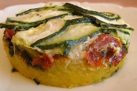 galette de polenta aux courgettes