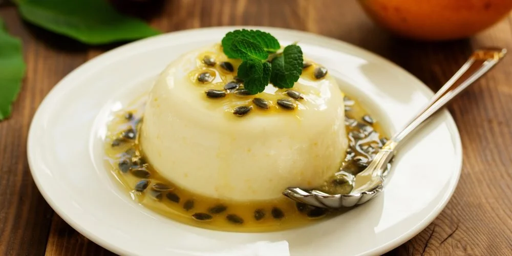 panna cotta aux fruits de la passion