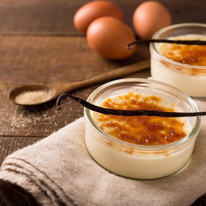 Flan aux œufs à la vanille