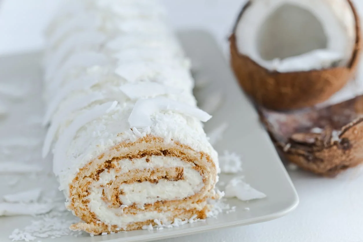 Bûche de Noël à la noix de coco