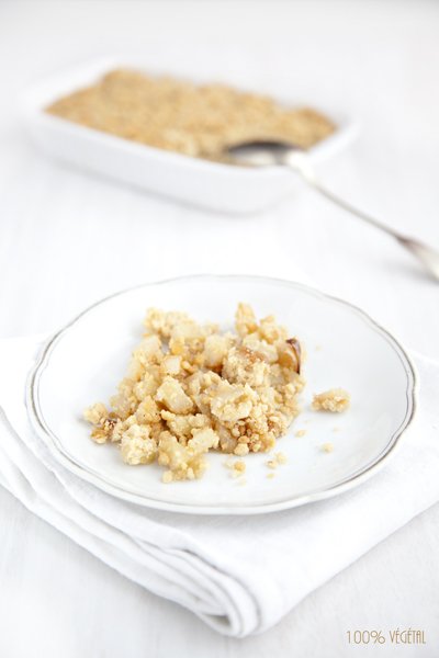 Crumble de chou rave au gingembre