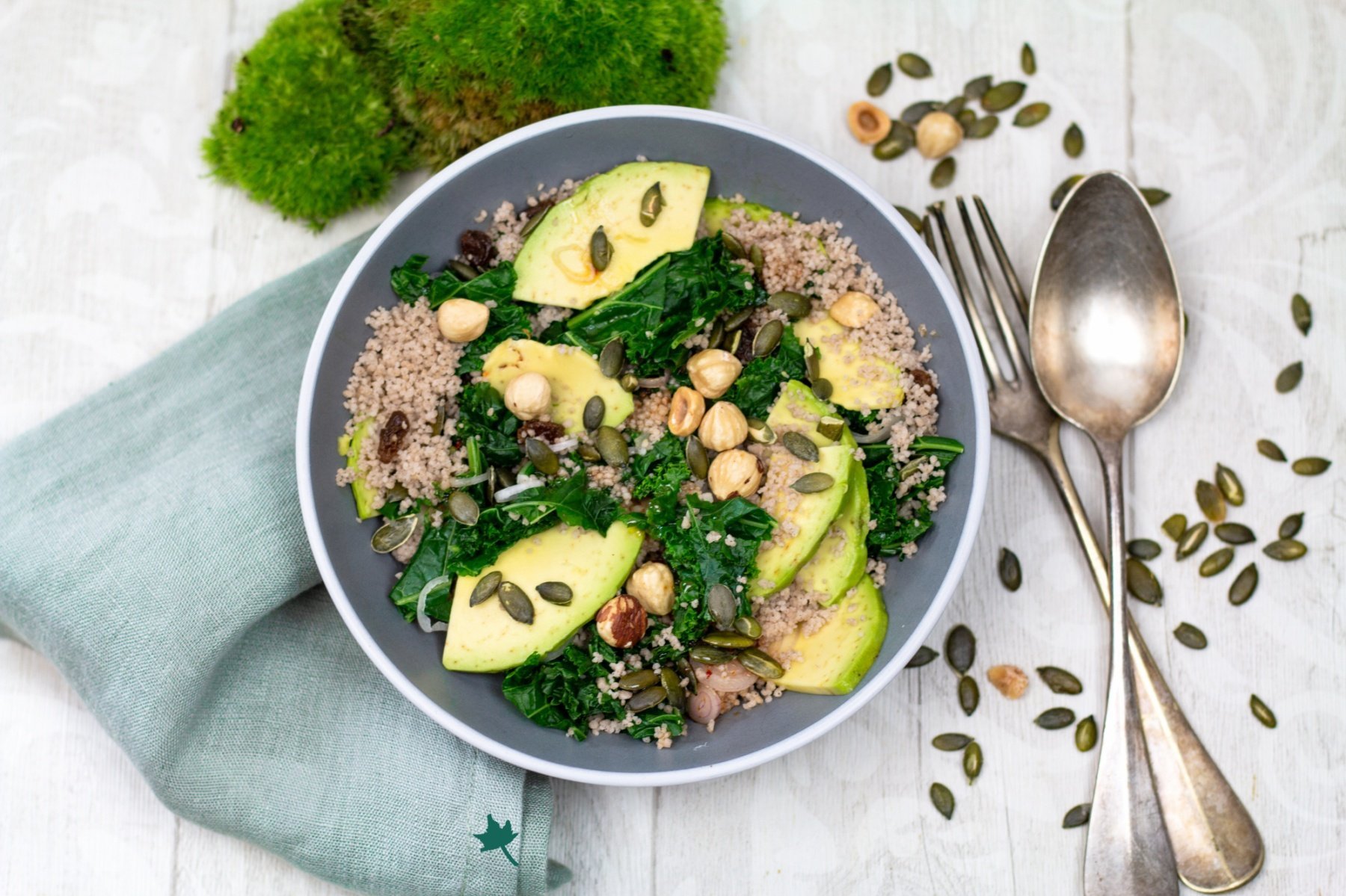 Salade de Chou Kale, Quinoa et Avocat