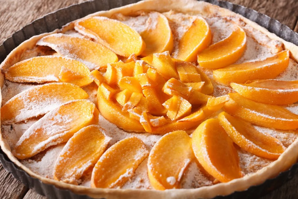 Tarte fine au kaki et au miel