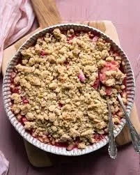 Crumble à la rhubarbe