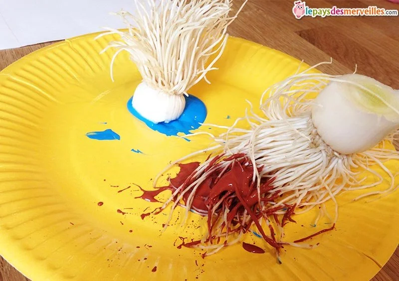 Peindre avec des poireaux