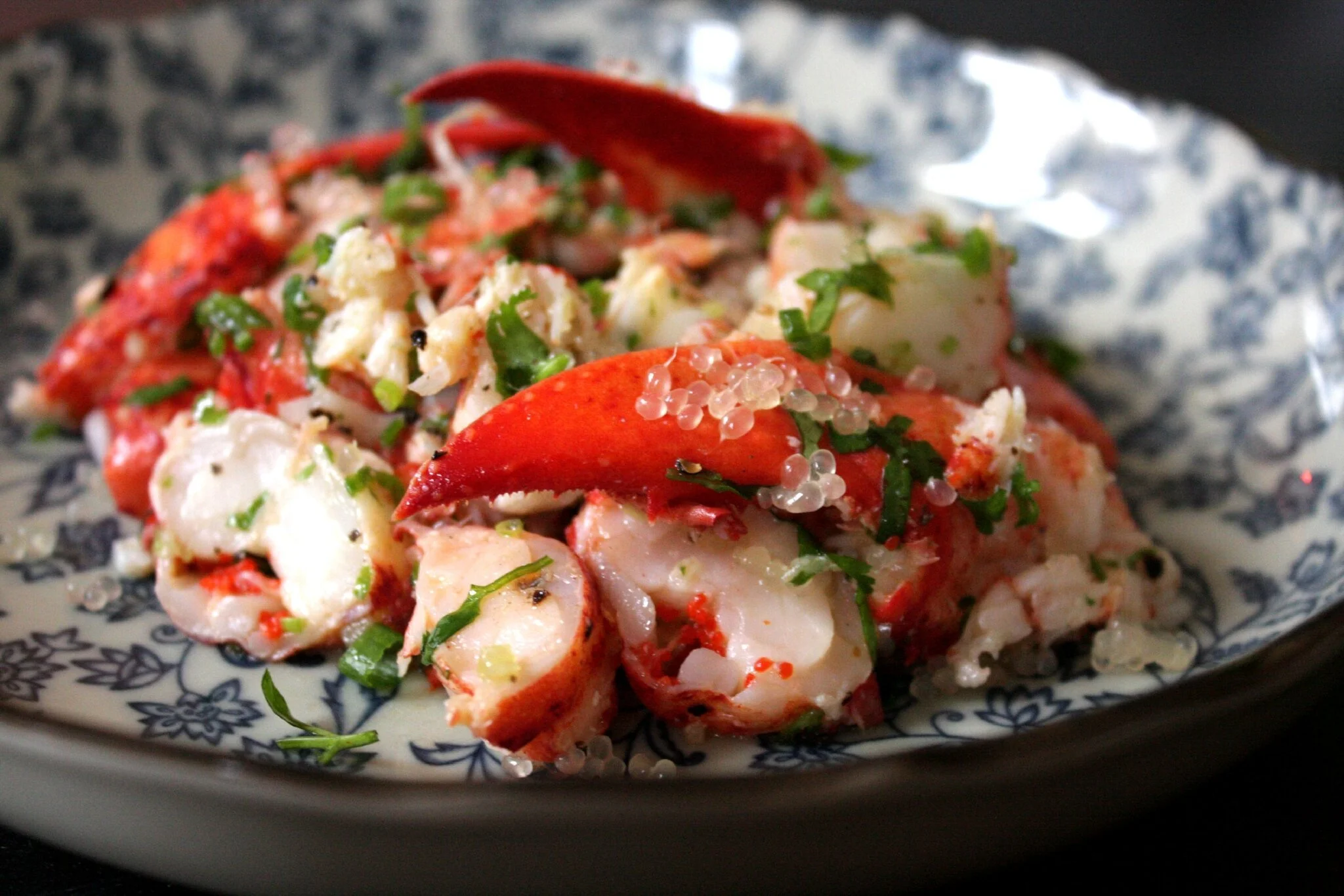 Carpaccio de zourrit au citron caviar