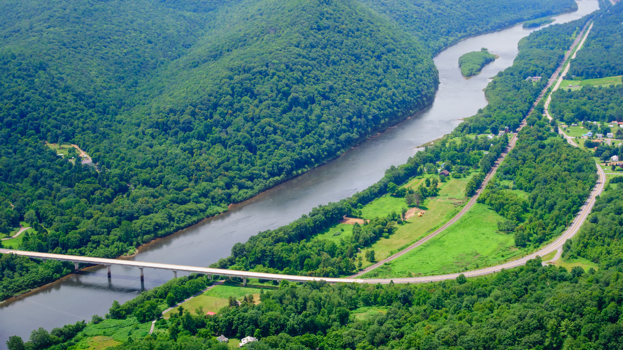 Photo of river and forest, a section of the Pennsylvania Wilds