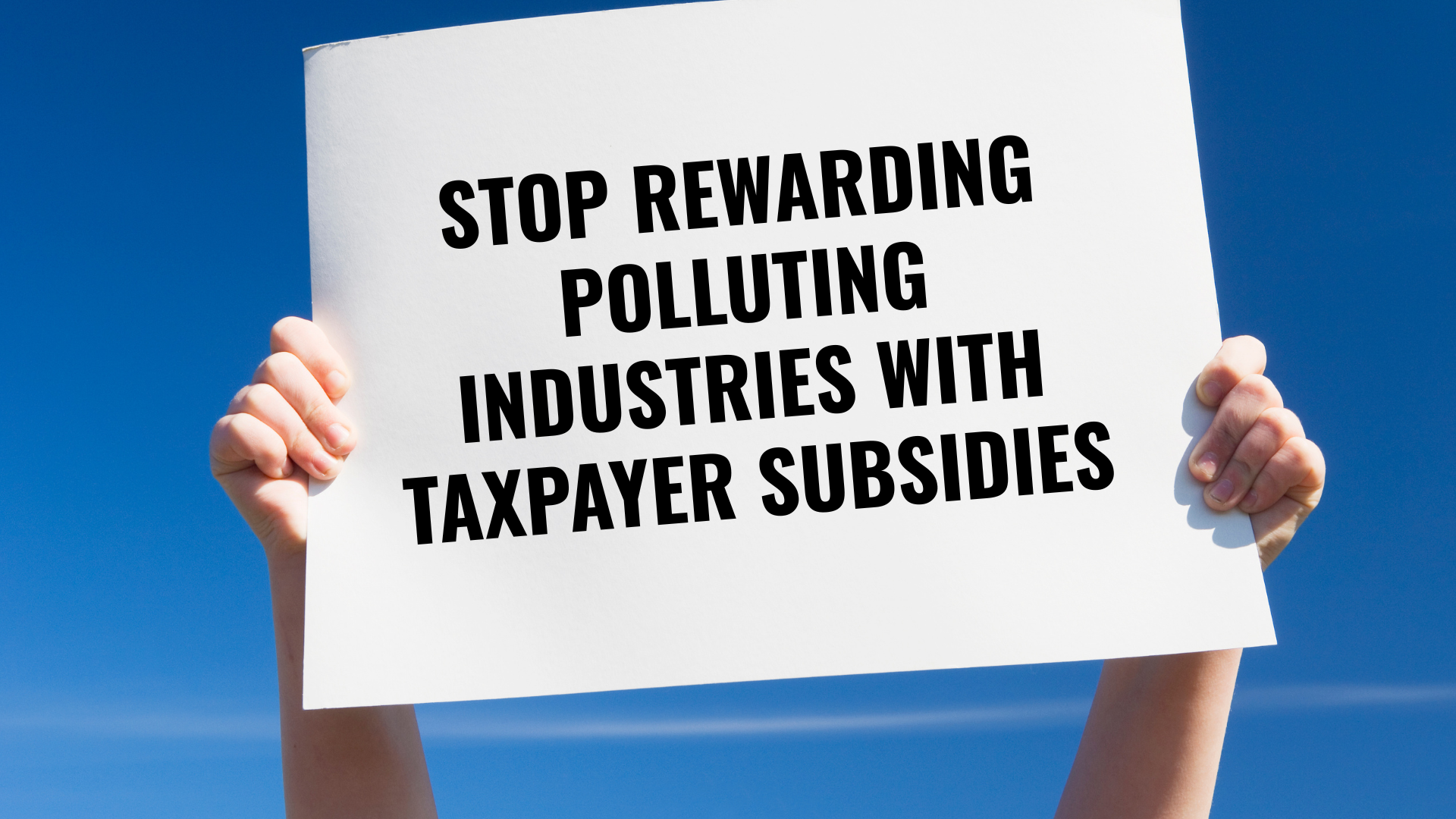 Stop Rewarding Polluting Industries With Taxpayer Subsidies