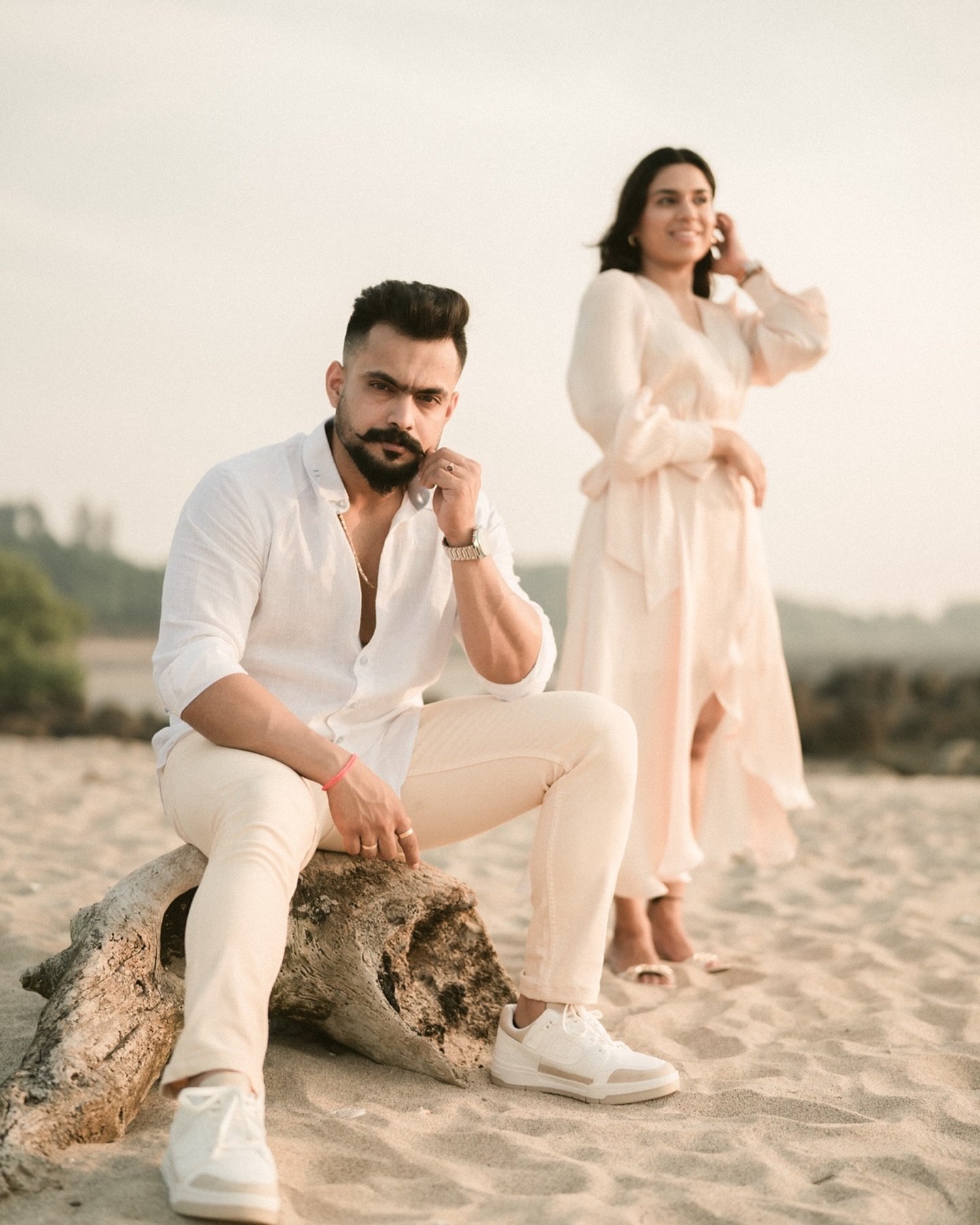 Two distinct energies, one seamless connection. Shrushti&rsquo;s grace meets Kunal&rsquo;s confident edge&mdash;complementing each other effortlessly in every frame.

[Wedding photography, Couple portraits, Beach photoshoot]