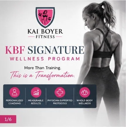 More than training. This is a transformation. ✨⁠
⁠
Introducing the KBF Signature Wellness Program: a personalized approach to fitness, recovery, body composition, and overall wellness.⁠
⁠
Designed for women who want:⁠
✔️ Structure⁠
✔️ Accountability⁠