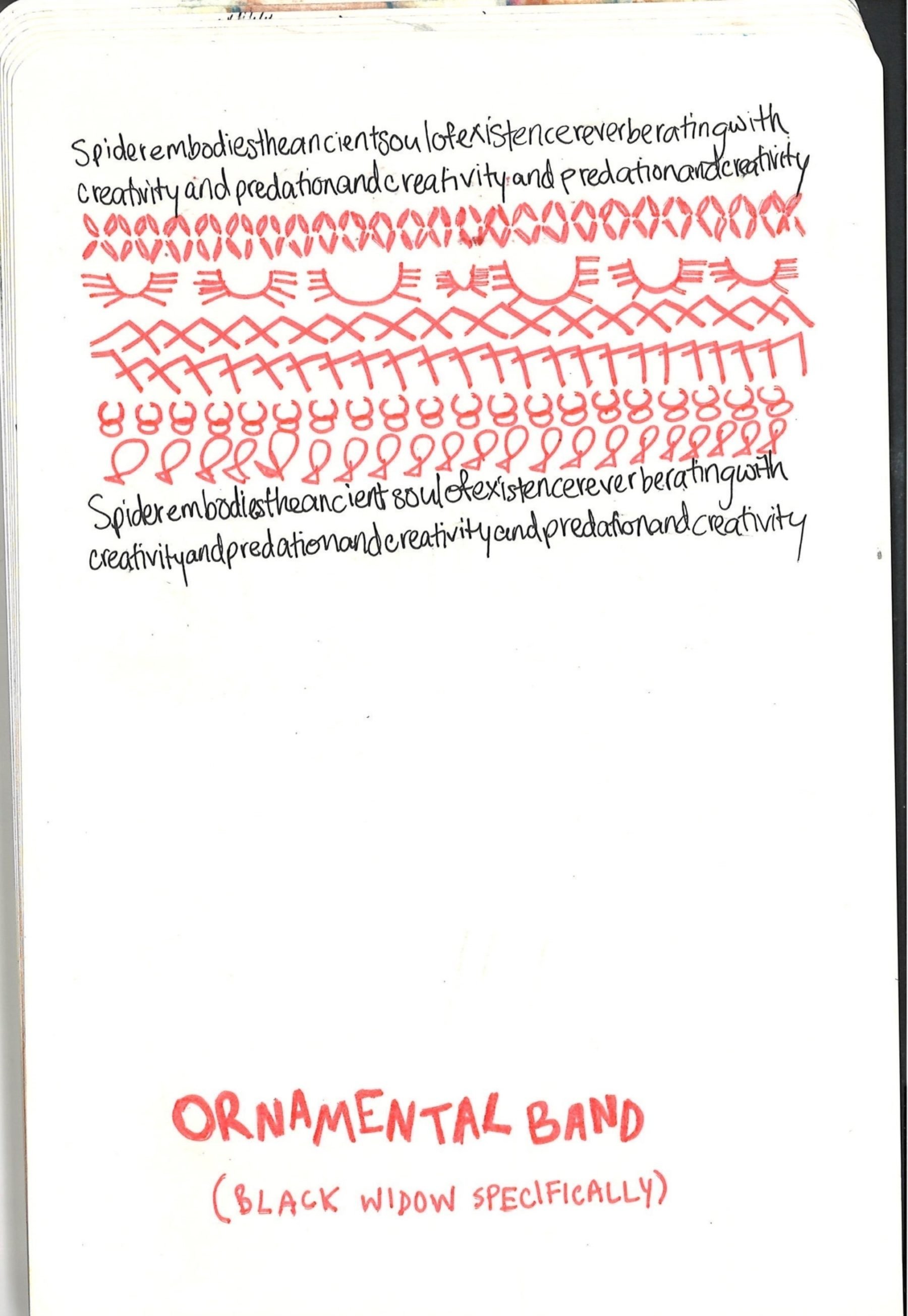 From the high school sketchbook of artist Lo B., Spider , 2022