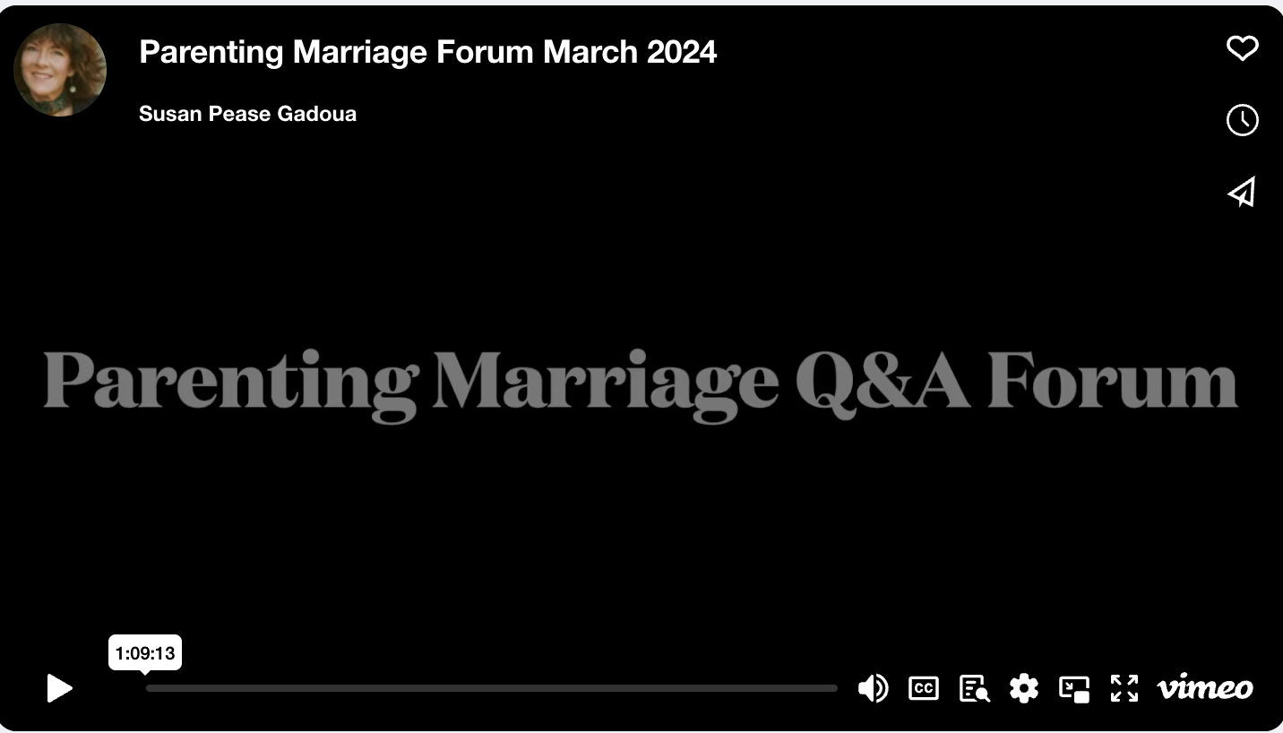 Parenting Marriage FREE Q&A ForumMarch 2024