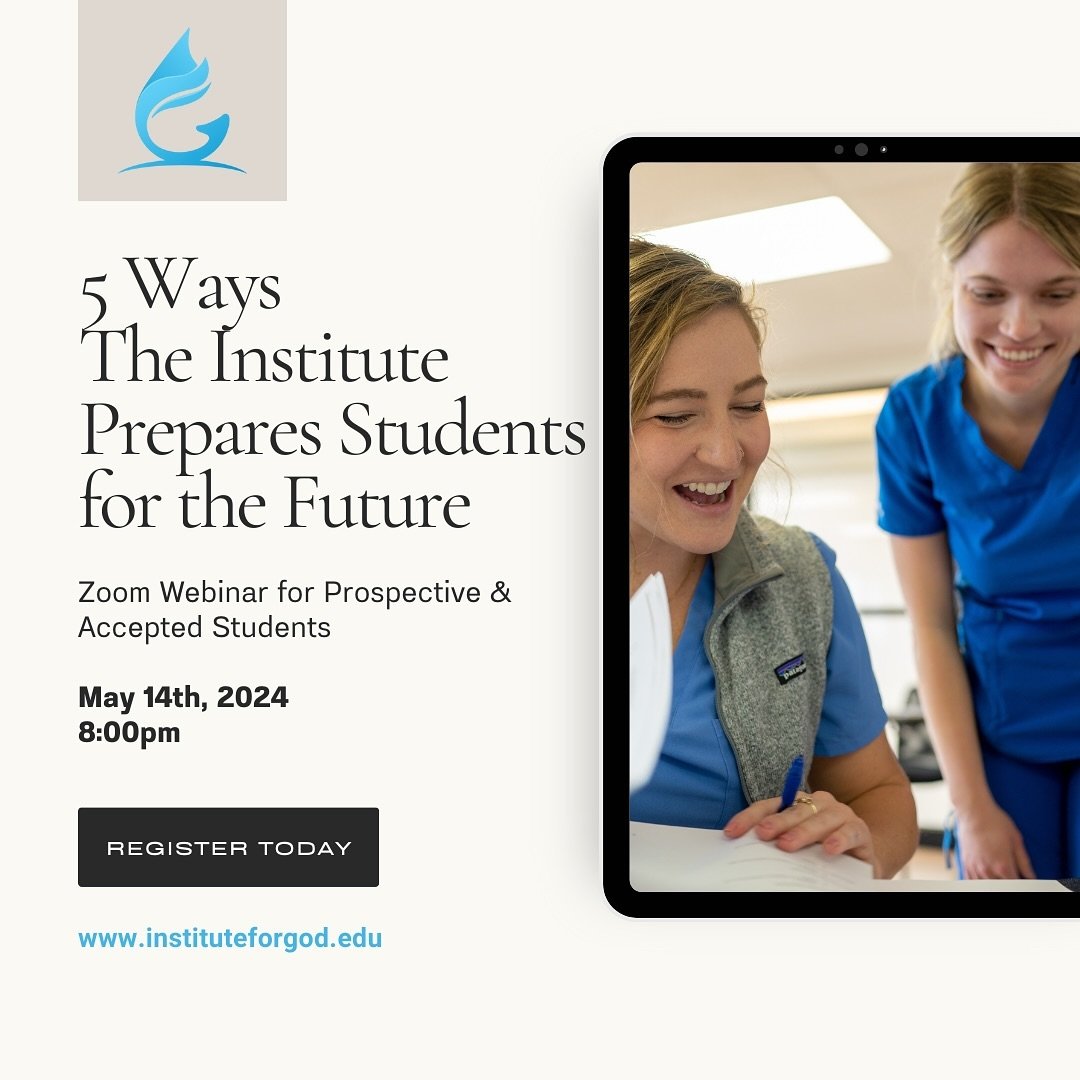 Join us for the next webinar in our series: 5 Ways The Institute Prepares Students for the Future, with insights from President @greggdgarner. 

If you&rsquo;re interested in or planning to attend The Institute, these webinars offer a great window in