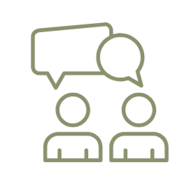 Geometric drawing of an outline square with sections divided by vertical, horizontal, and half circle lines.