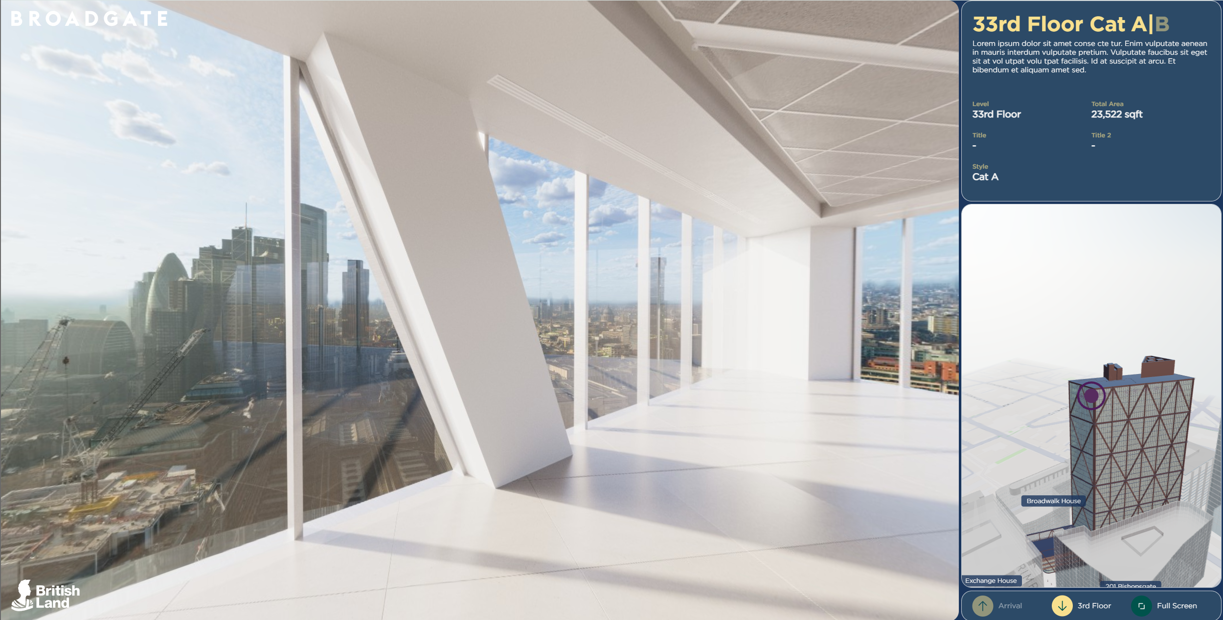 Broadgate Tower, Broadgate / Window Photography / Interactive Tour