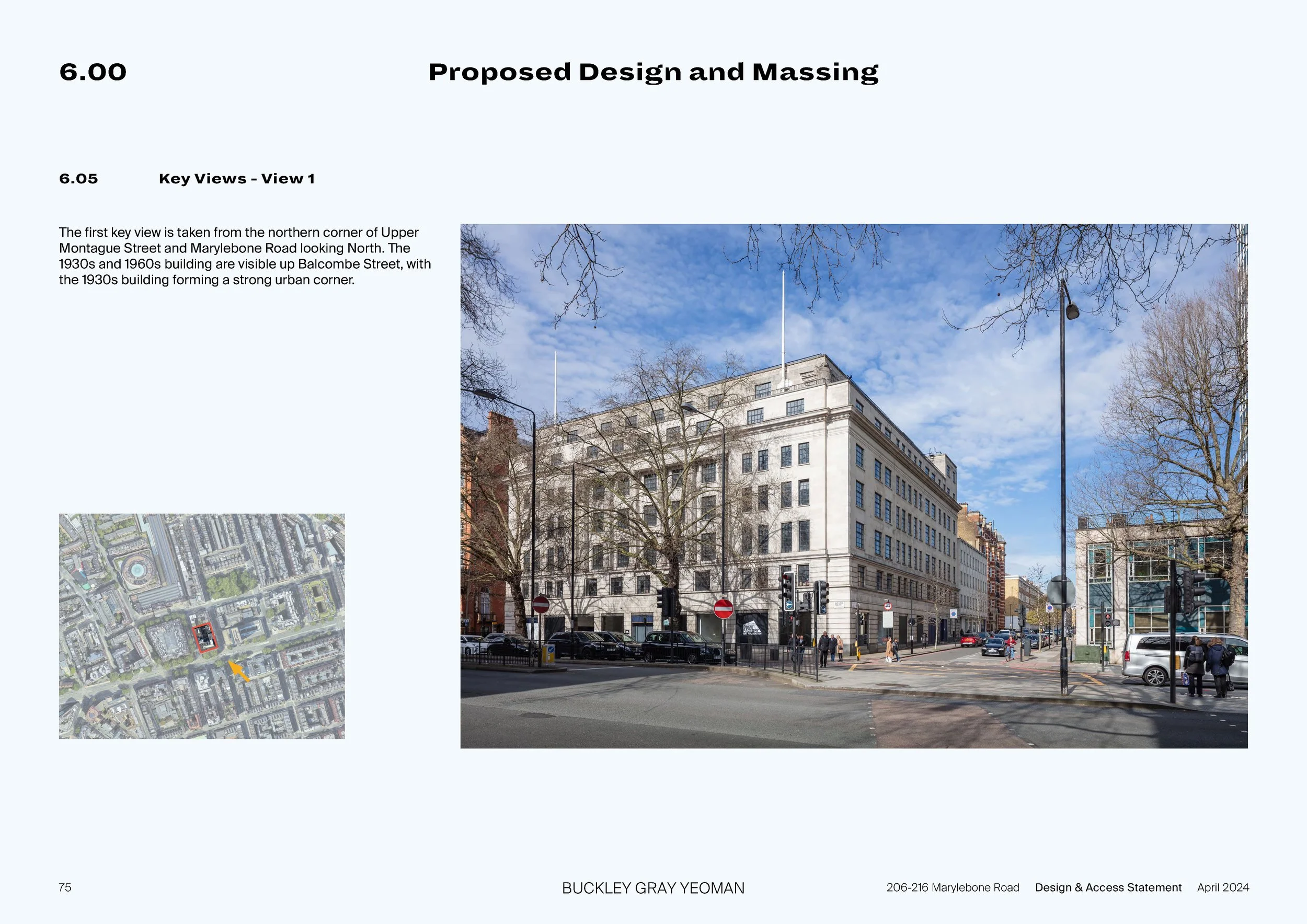 206 - 216 Marylebone Road, Marylebone / Verified Photography / Planning Application