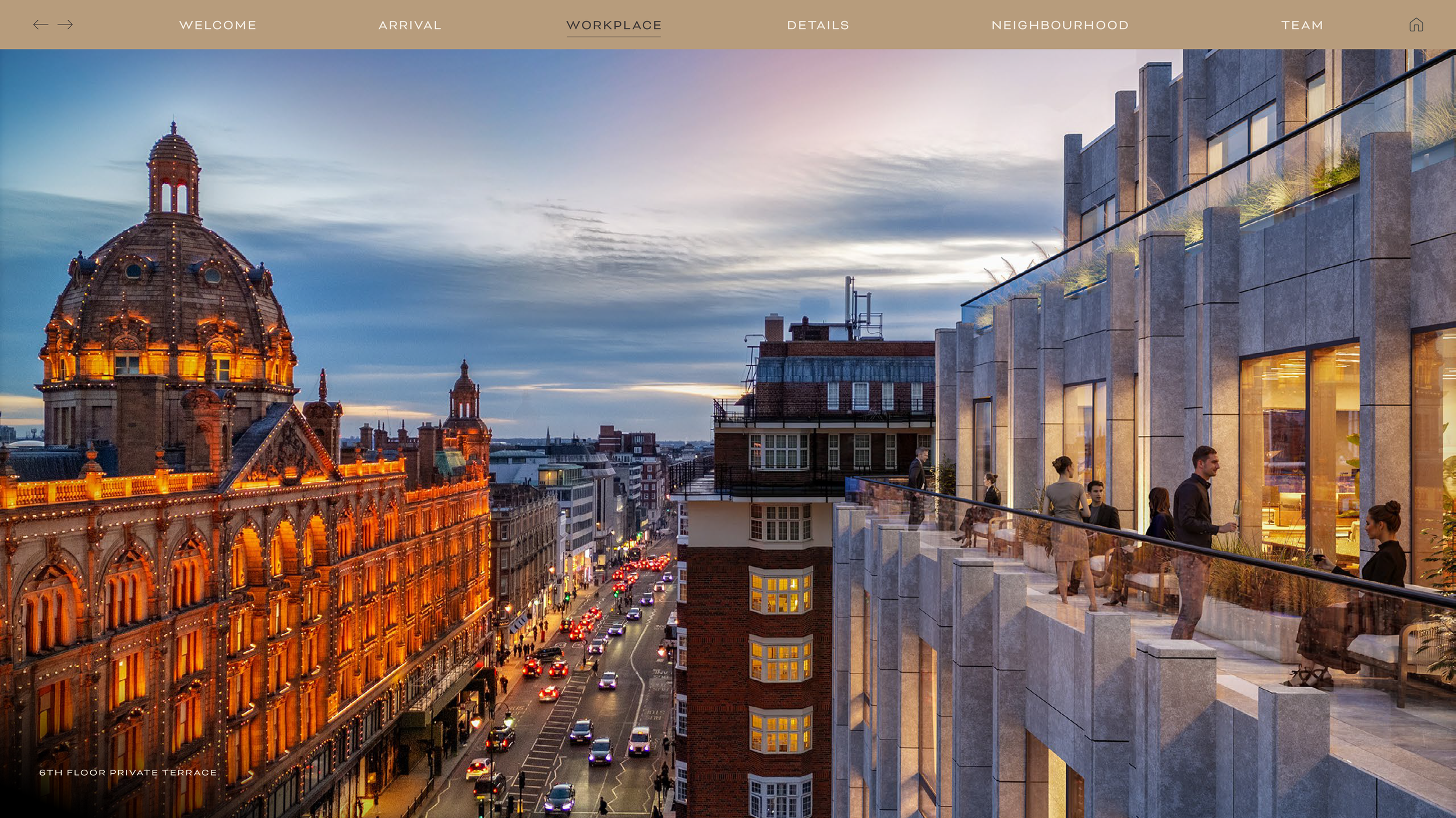 8 Lancelot Place, Knightsbridge / Dusk Aerial Photography / Marketing Brochure