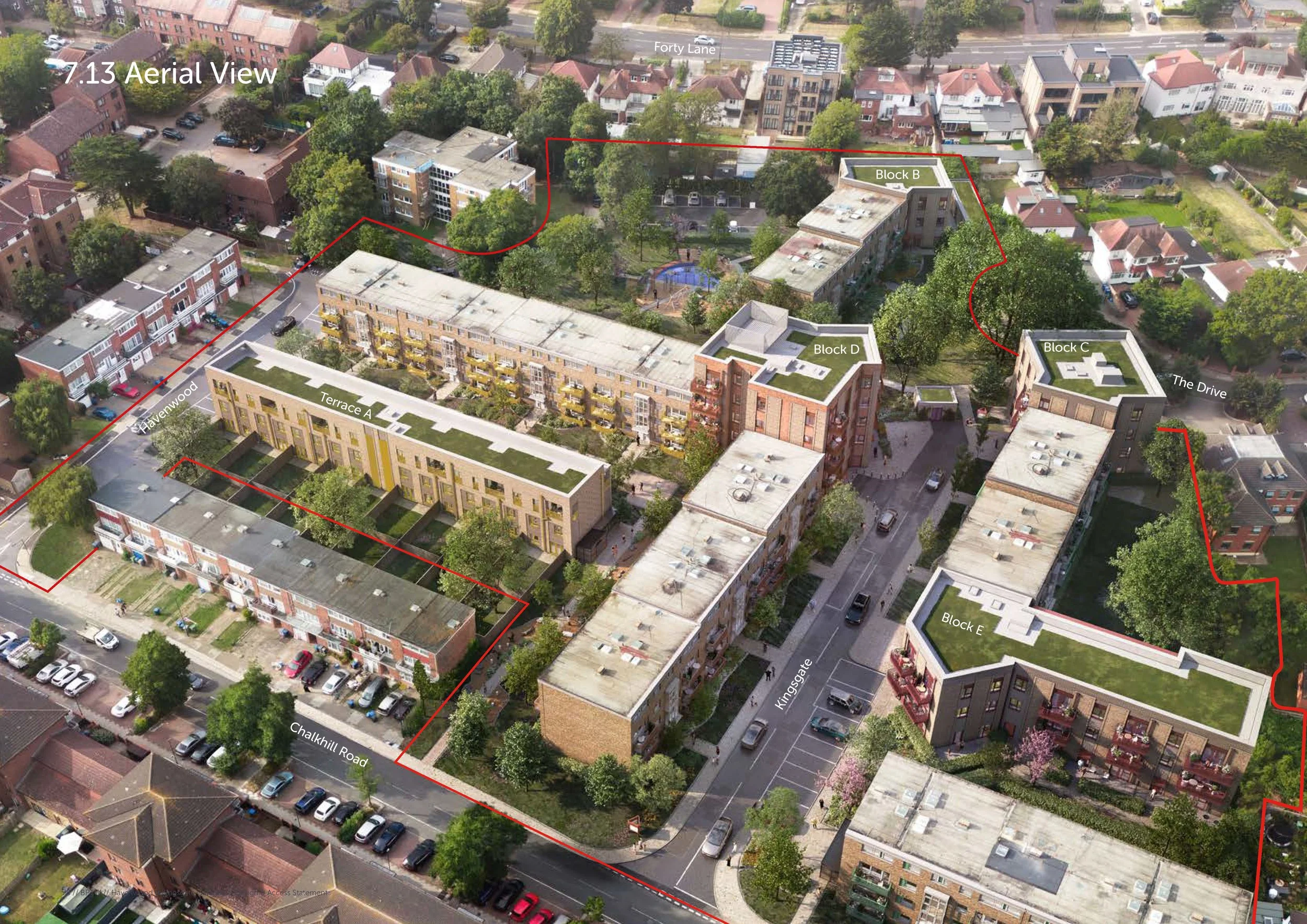 Chalkhill Estate, Wembley / Aerial Photography / Website Masterplan