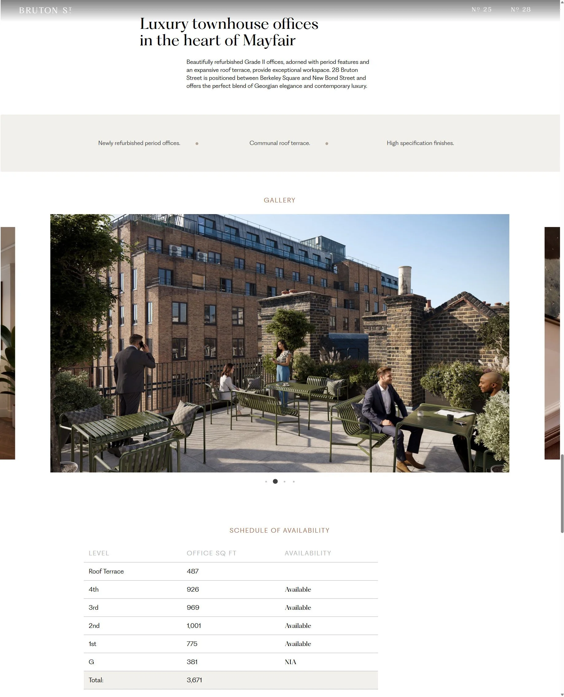 Bruton Street, Mayfair / Ground Photography / Website