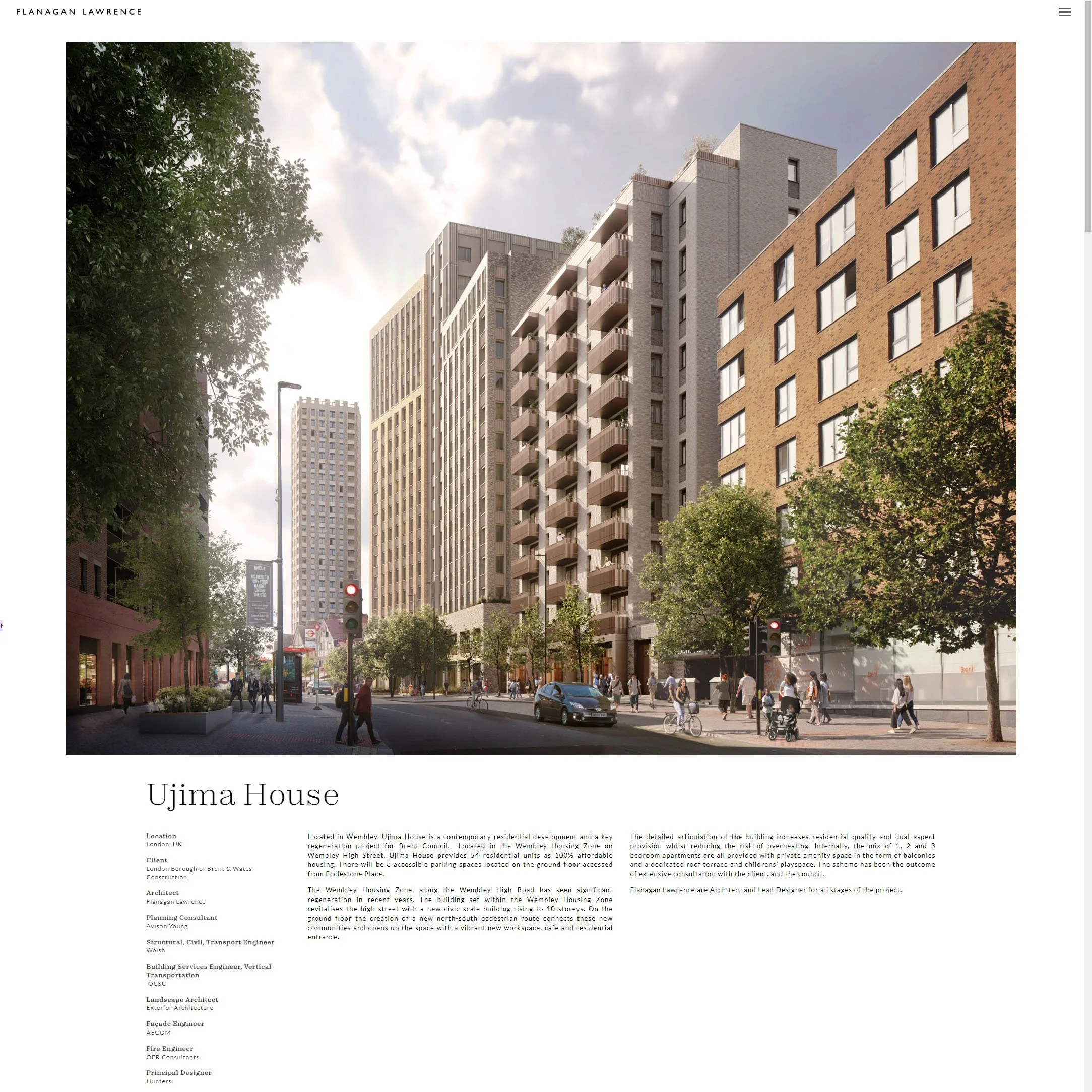 Ujima House, Wembley / Ground Photography / Website