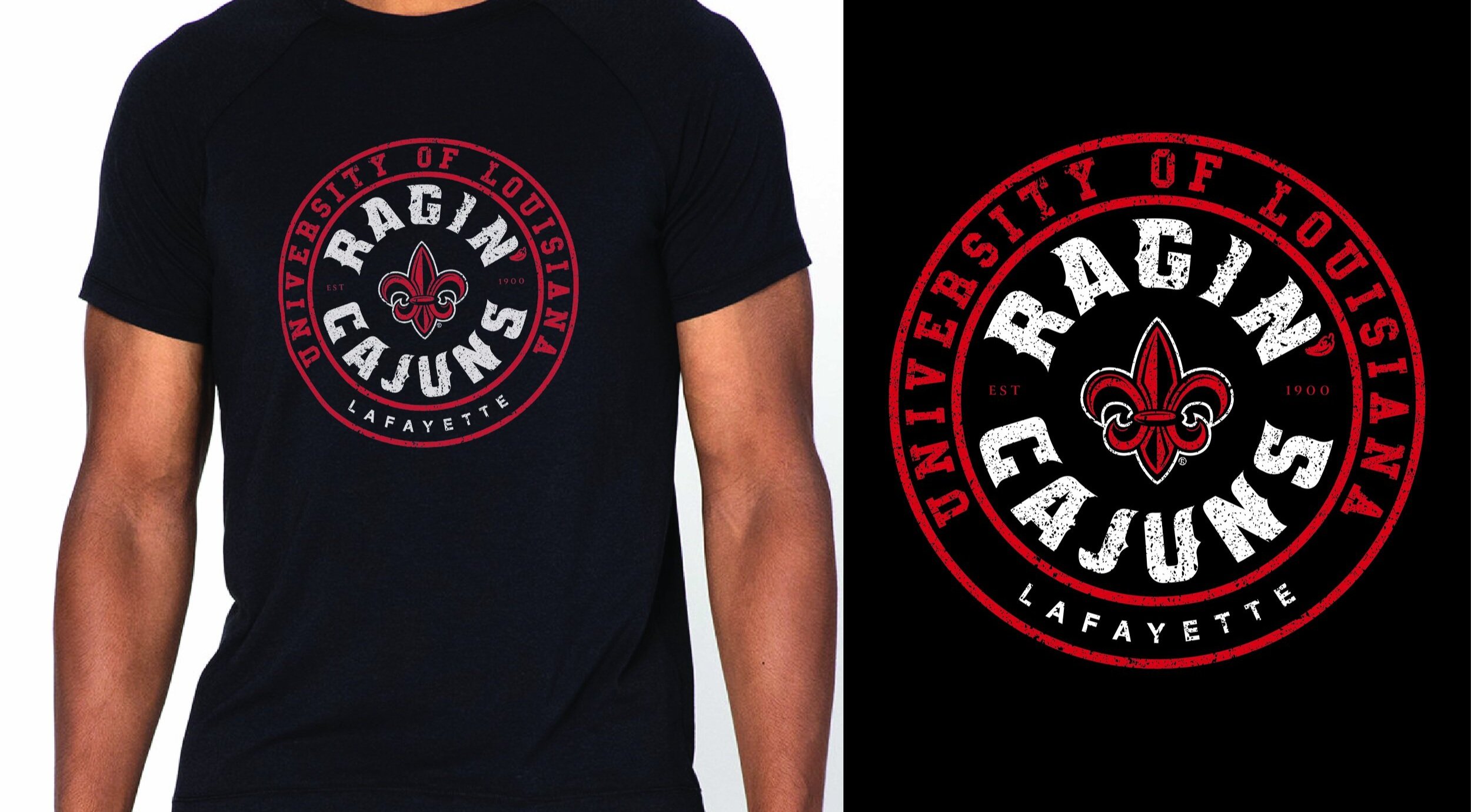 Original t-shirt design currently awaiting approval from ULL. Made as an effort to attract more male customers to the store dominated by a mostly feminine clientel.