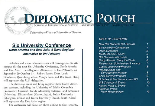 The Diplomatic Pouch (Sept-Oct 2004) - SIS Quarterly Newsletter