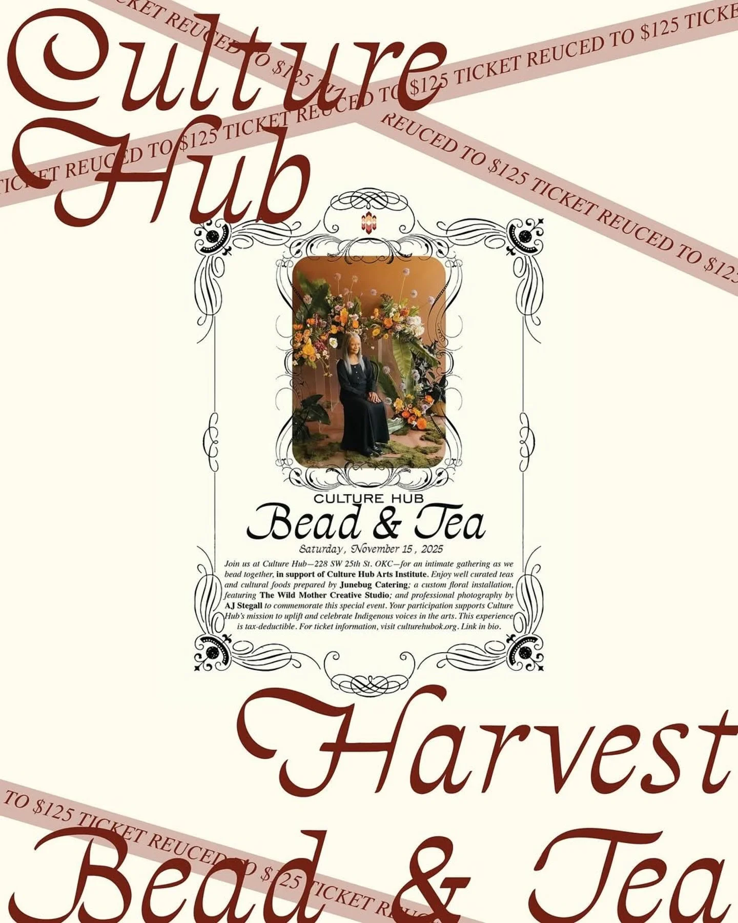 I&rsquo;m heading to @culturehubok&rsquo;s Harvest Bead &amp; Tea on November 15 🌹🫖✨

My @sunnydayzmuralfest piece lives on their building, and the Culture Hub team showed me so much kindness and care 🙂&zwj;↕️

They&rsquo;ve built a beautiful spac