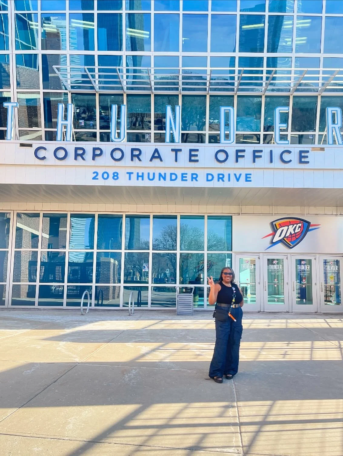 First time at the @okcthunder corporate offices⚡️ Grateful for the invitation and looking forward to sharing more soon✌🏾