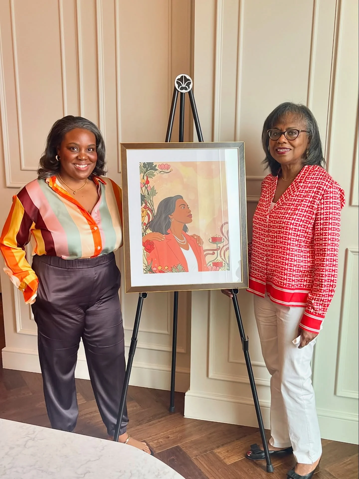 I had the honor of creating a portrait of Anita Hill during an intimate gathering with some of her former students yesterday.

Grateful to @stitchcrew and my @vesther_inc community for the invitation and making this moment possible.

My piece, Held i