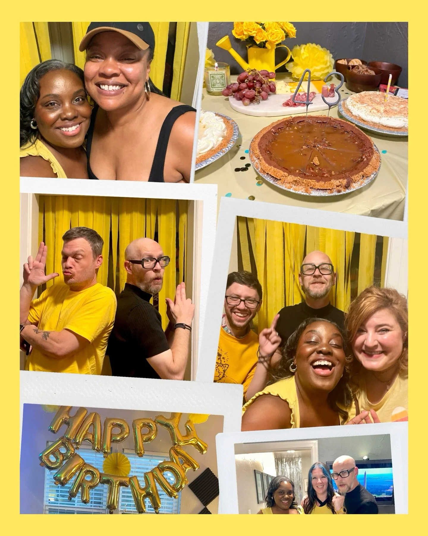 Thanks to everyone who helped us celebrate @kvanosdol&rsquo;s birthday at our yellow party 🥳 

Many snacks were eaten, much catching up was done, and many rounds of Mario Kart were raced with the appropriate amount of trash talking 🥴

We love you a