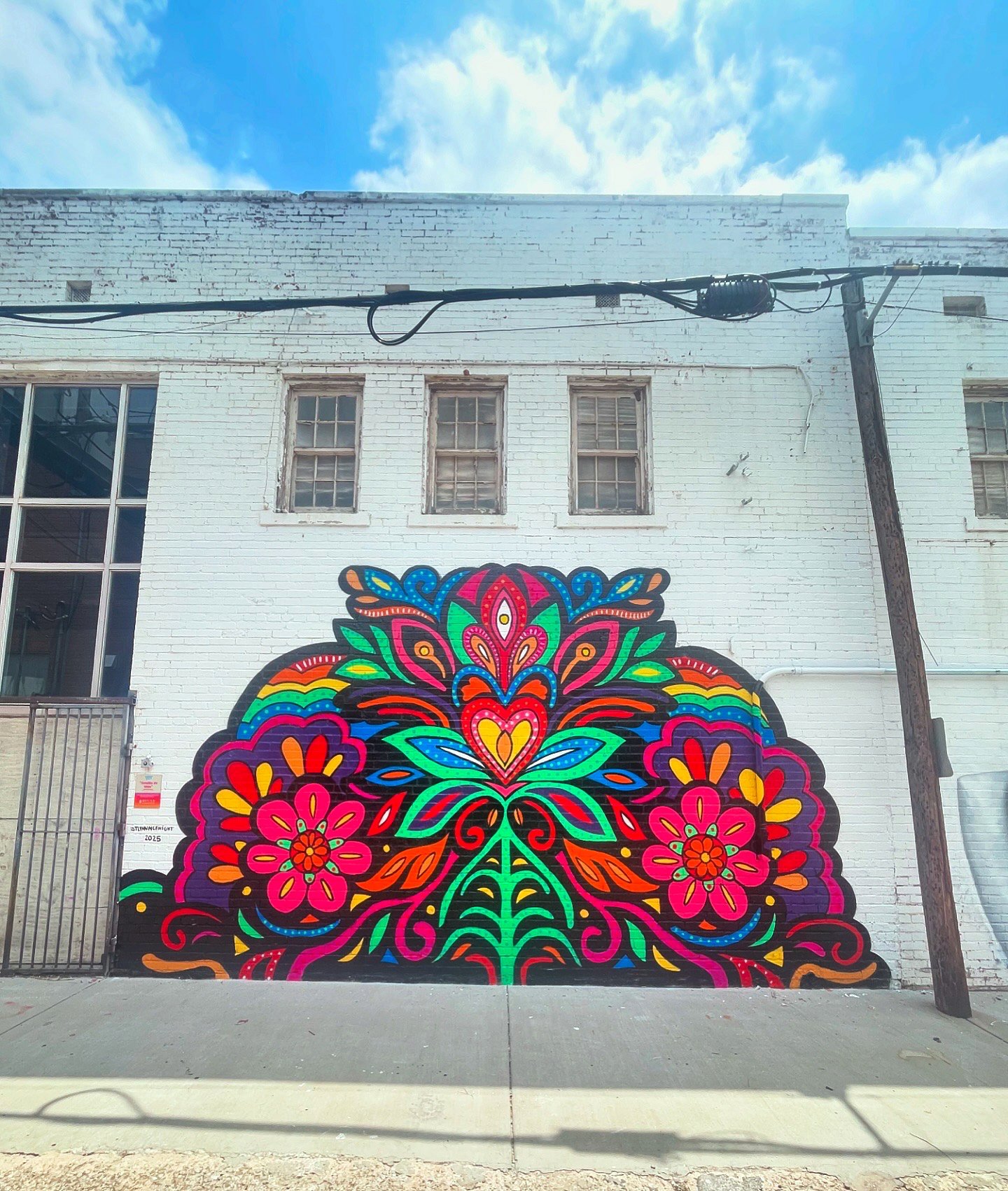 "Semilla de Vida (Seed of Life)" 24x12 ft, Calles dos Cinco in the Historic Capitol Hill District, Oklahoma City, OK. 2025