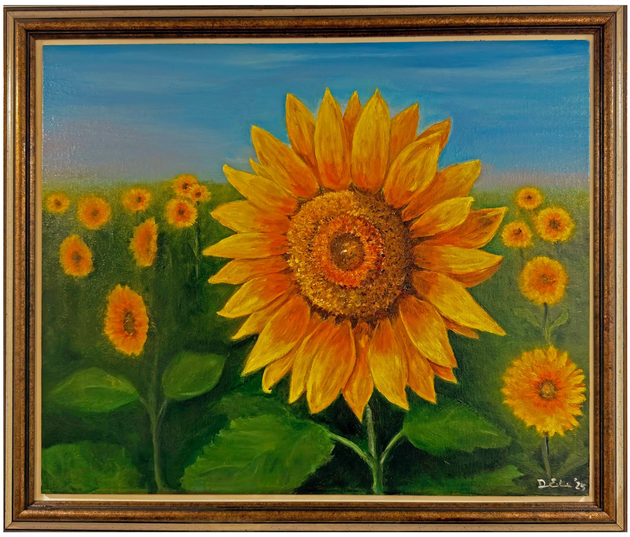 Sunflowers - oil on canvas board - 20" x 24" - $450.00