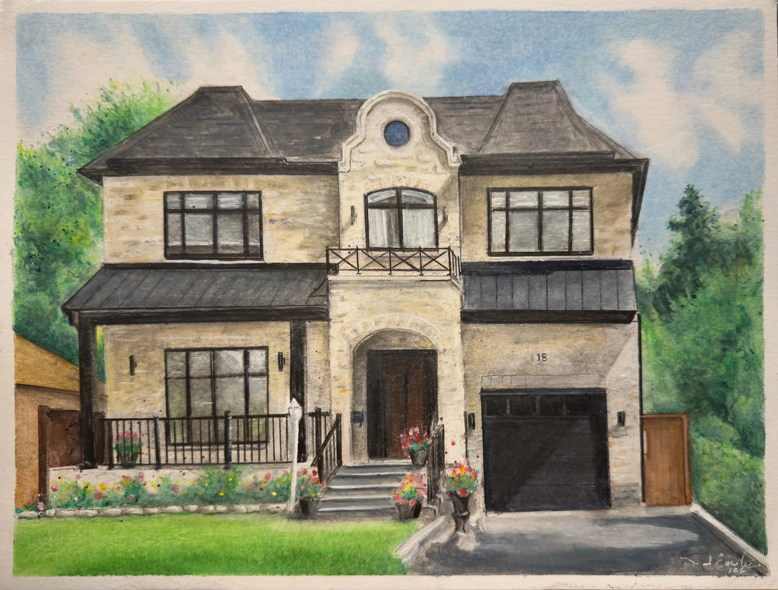 Charlies Home - Mixed Media - Oil Pencil & Watercolour - $300 - SOLD